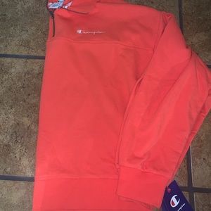 Women's Large Champion Coral Half-Zip NWT